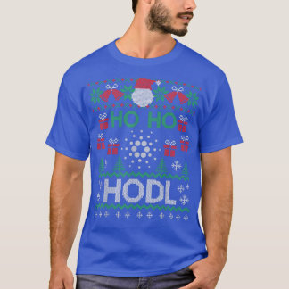 Mens Cryptocurrency Ho ho Hodl Cardano Ugly Christ T Shirt