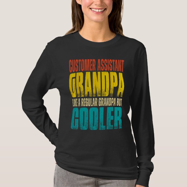 Mens Customer Assistant Grandpa Like a Regular Gra T Shirt (Framsida)
