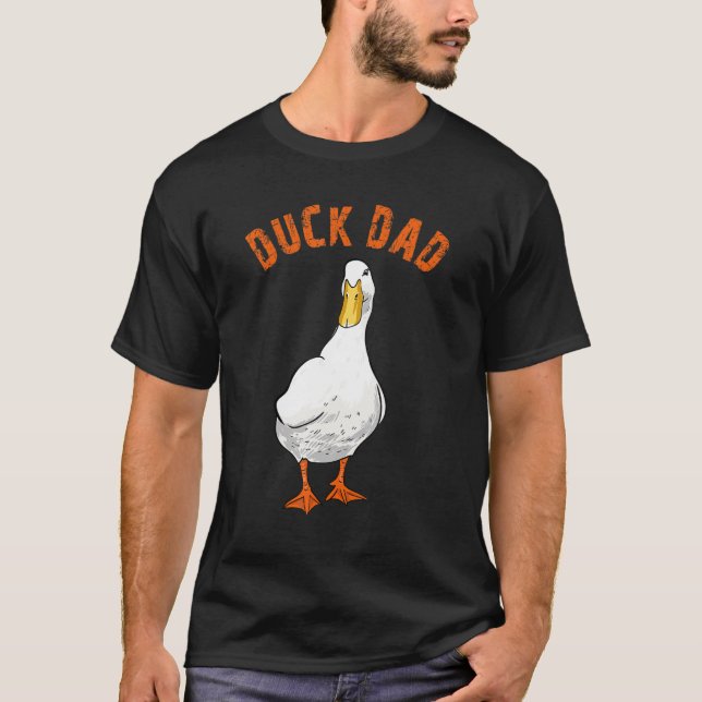 Mens Cute Duck Dad Lover Illustration Duck Owner T Shirt (Framsida)