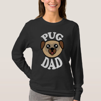 Mens Cute Pug Dad T Shirt