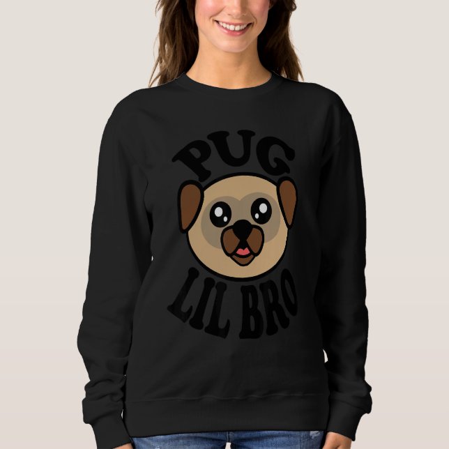 Mens Cute Pug   Pug Lil Bro T Shirt (Framsida)