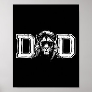 Mens Dad Awesome Lion King Solglasögon - Fars Dag Poster