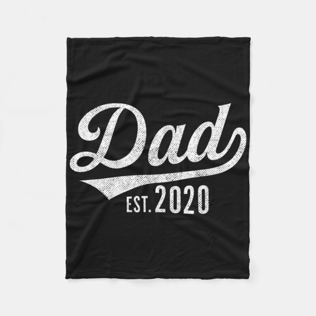 Mens Dad Est. 2020 Shirt - Expecting Baby Fathers  Fleecefilt (Framsidan)
