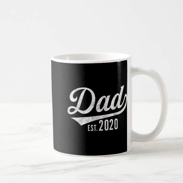 Mens Dad Est. 2020 Shirt - Expecting Baby Fathers  Kaffemugg (Höger)