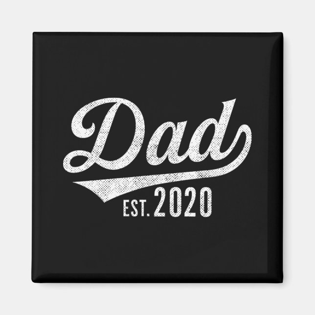 Mens Dad Est. 2020 Shirt - Expecting Baby Fathers  Magnet (Framsidan)