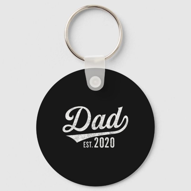 Mens Dad Est. 2020 Shirt - Expecting Baby Fathers  Nyckelring (Framsida)
