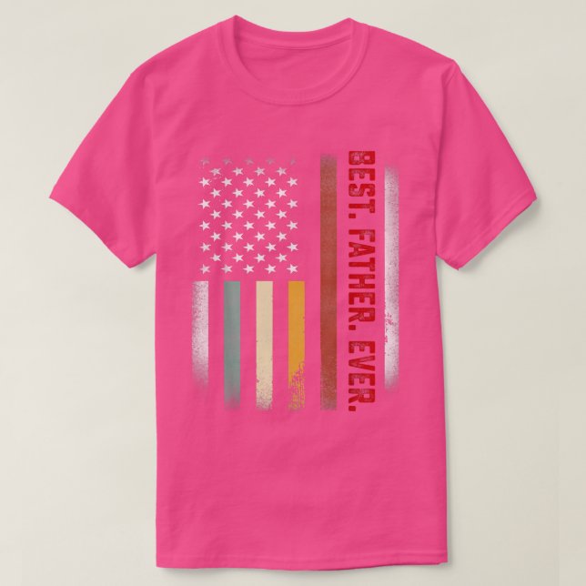 Mens Dad Gift From Daughter  Best Father Ever US F T Shirt (Design framsida)