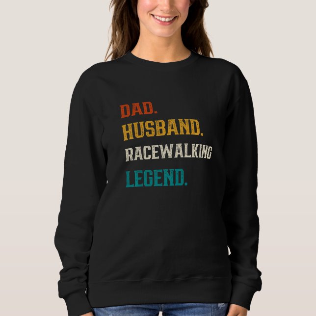 Mens Dad Husband Racewalking Legend Racewalker T Shirt (Framsida)