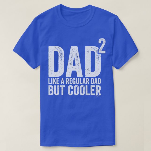 Mens Dad To The Second Power  Dad of 2 Kids Square T Shirt (Design framsida)