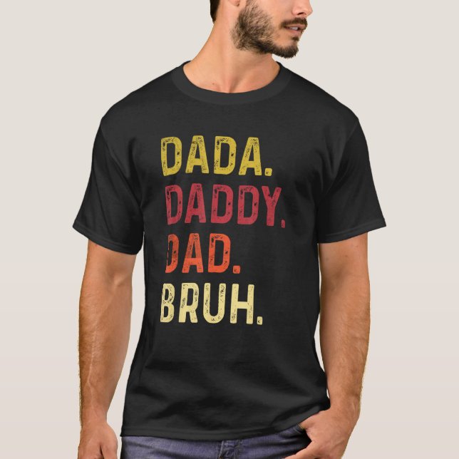 Mens Dada Daddy Dad Bruh Family Father s Day Vinta T Shirt (Framsida)