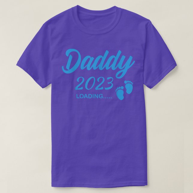 Mens Daddy 2023 Loading Pregnancy Announcement Fut T Shirt (Design framsida)