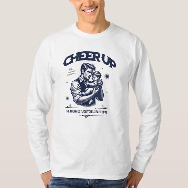 MEN'S DADDY CHEER UP LONG SLEEVE T-SHIRT  (Framsida)