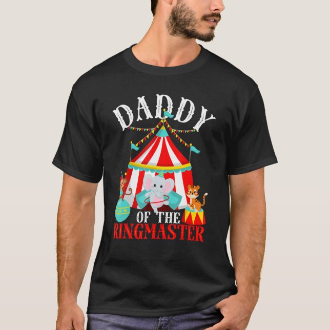 Mens Daddy Of The Ringmaster Kids Carnival Party B T Shirt (Framsida)