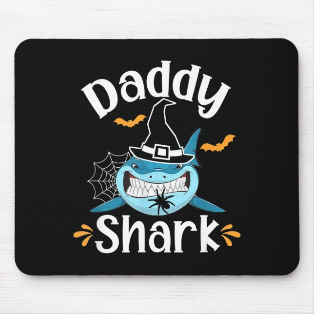 Mens Daddy Shark Funny Halloween Daddy Announcemen Musmatta (Framsidan)
