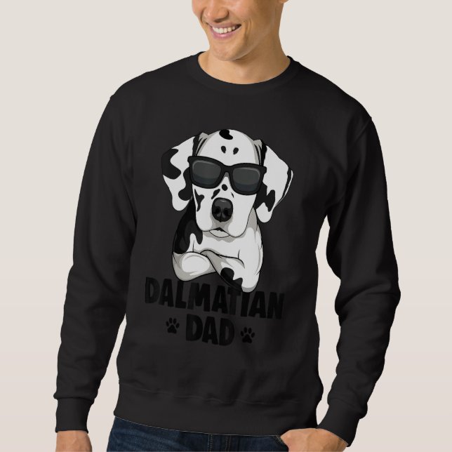Mens Dalmatian Dog Dad_1 Lång Ärmad Tröja (Framsida)
