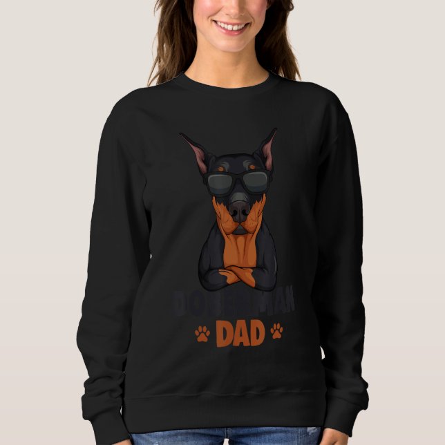 Mens Doberman Dobie Dad Dog T Shirt (Framsida)