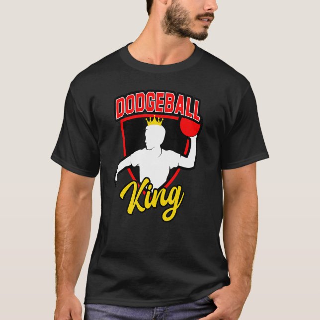 Mens Dodgeball King for Dodgeball  and Dodgeball M T Shirt (Framsida)