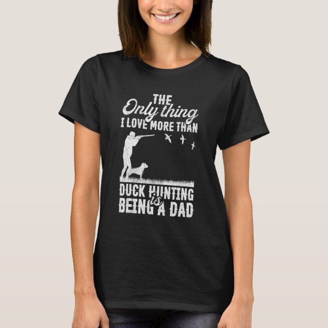 Men's Dog Hun  Duck Hunting Hunter Daddy T Shirt (Framsida)