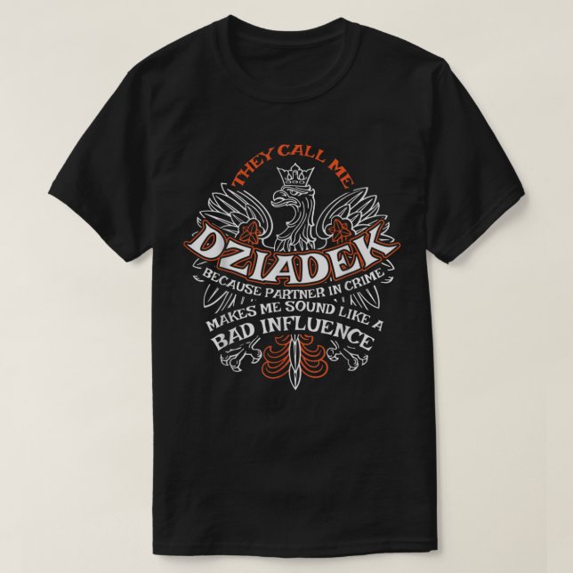 Mens Dziadek Polish American Grandads Dziadzia Dyn T Shirt (Design framsida)