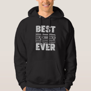 Mens Elgitarr Ackord Gitarrist Pappa Fader Da Hoodie