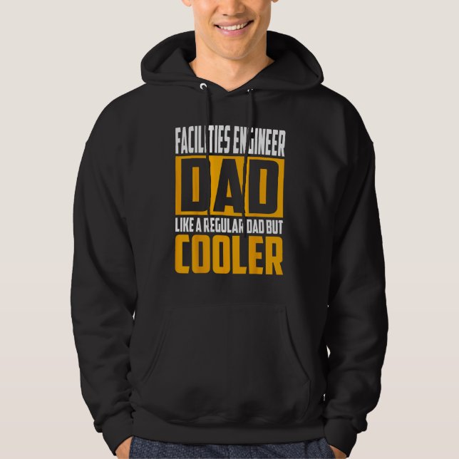 Mens Facilities Engineer Dad  Like a Regular Dad b Hoodie (Framsida)