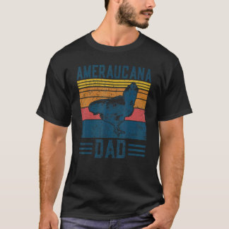 Mens Farming Breed Vintage Ameraucana Höna Pappa T Shirt