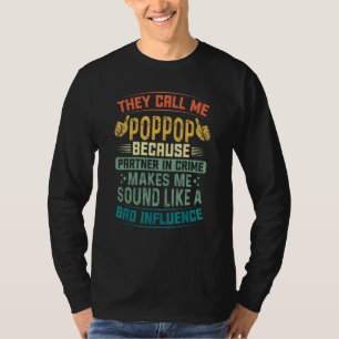 Mens Fars Dag De Kallar Mig Poppop För Att T Shirt
