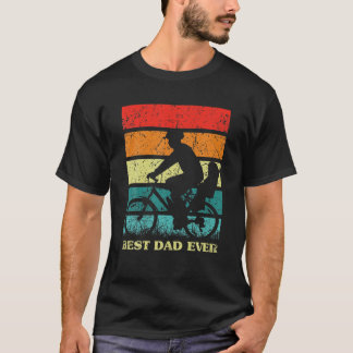 Mens Father's Day Best Dad Ever Retro Sunset Fathe T Shirt