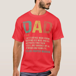 Mens Fathers Day For Dad Christian Dad Definition T Shirt