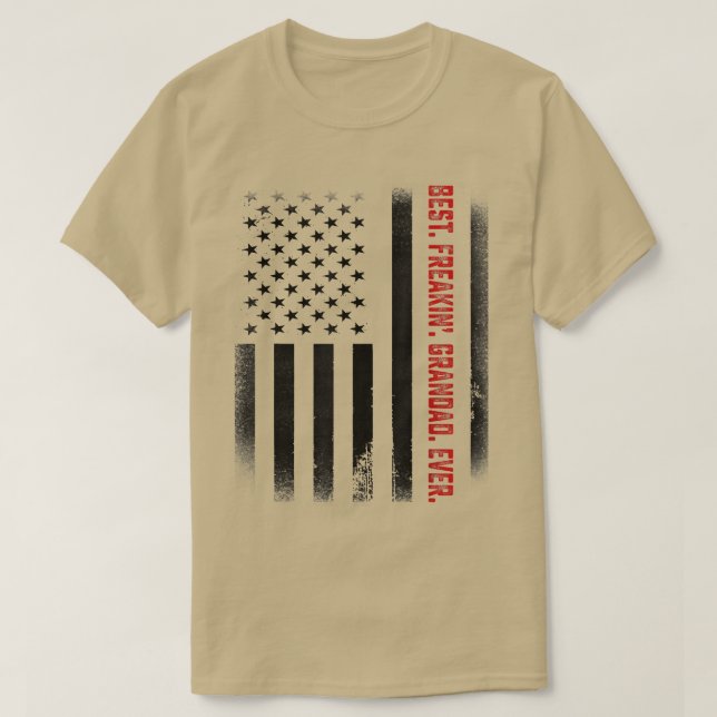 Mens Fathers Day Gift Tee  Best Freakin Grandad Ev (Design framsida)