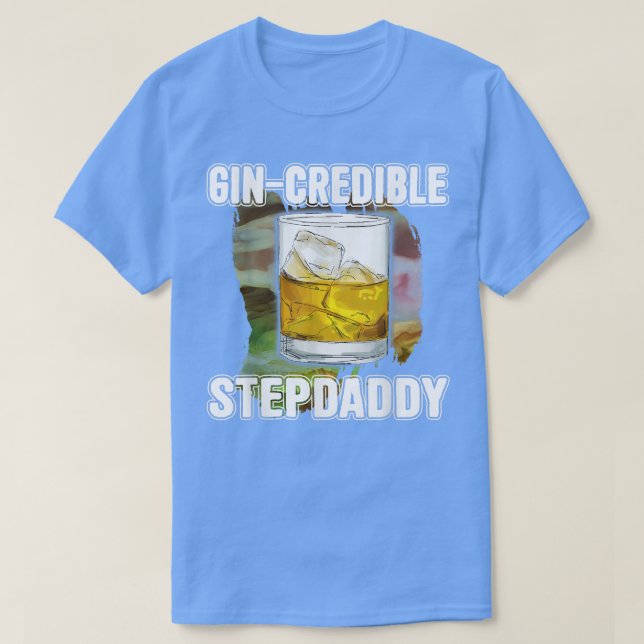 Mens Fathers Day Gift Tee GinCredibile Stepdaddy F (Design framsida)