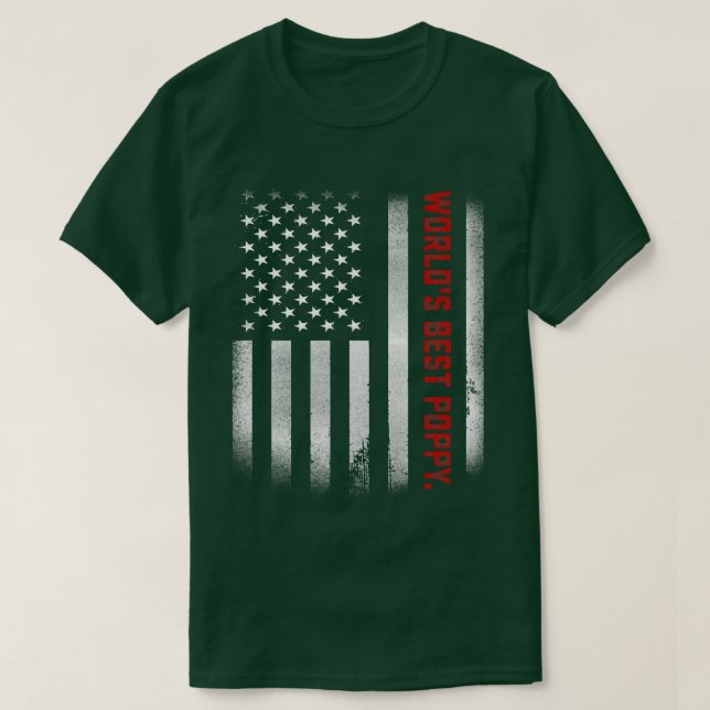 Mens Fathers Day Gift Tee  World's Best Poppy Ever (Design framsida)