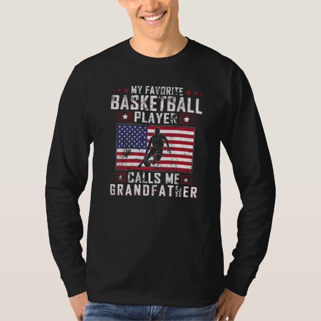 Mens Favorite Basketball Player Calls Me Grandfath T Shirt (Framsida)