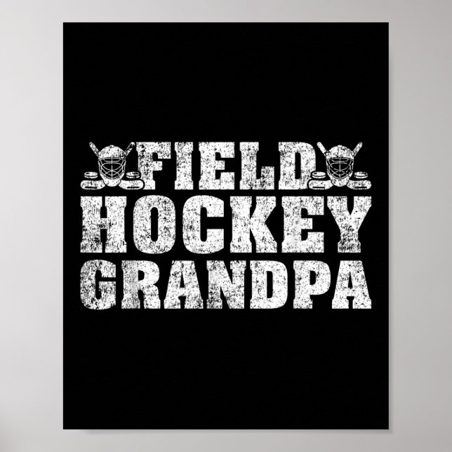 Mens Field Hockey Sports Lover Field Hockey Grandp Poster (Framsidan)