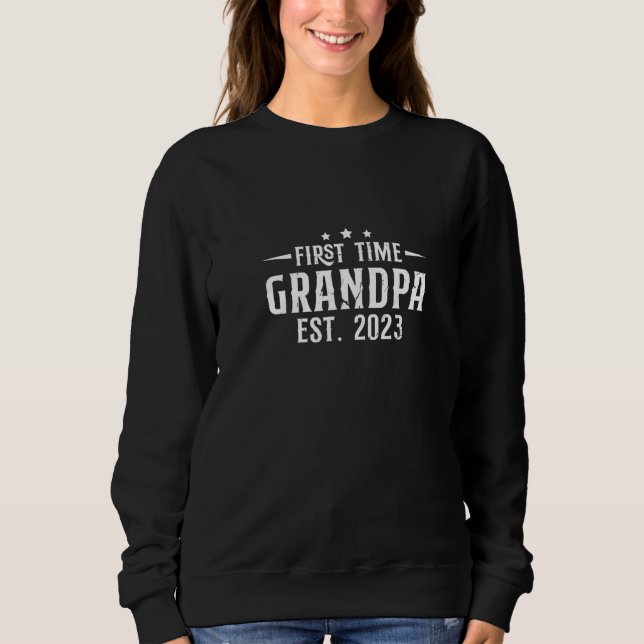 Mens First Time Granddad 2023 Pregnancy Reveal New T Shirt (Framsida)
