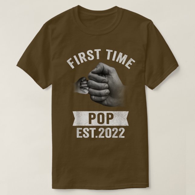 Mens First Time Pop Est 2022 , Funny Pregnancy Ann T Shirt (Design framsida)