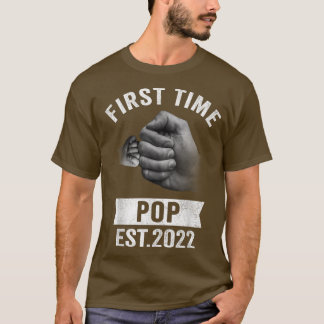Mens First Time Pop Est 2022 , Funny Pregnancy Ann T Shirt