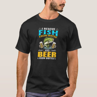 Mens Fishing Beer T Shirt