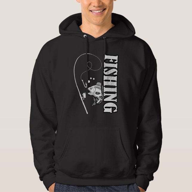 Mens Fishing Dad Fishing Hoodie (Framsida)