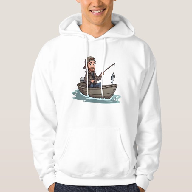 Men's Fishing T-Shirt/Hoodie Hoodie (Framsida)
