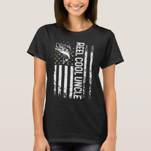 Mens fiske USA flag rulle Cool farbror för pappa H T Shirt