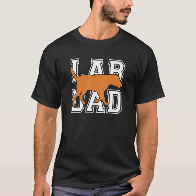 Mens Fox Red Lab Pappa Labrador Retriever T Shirt (Framsida)