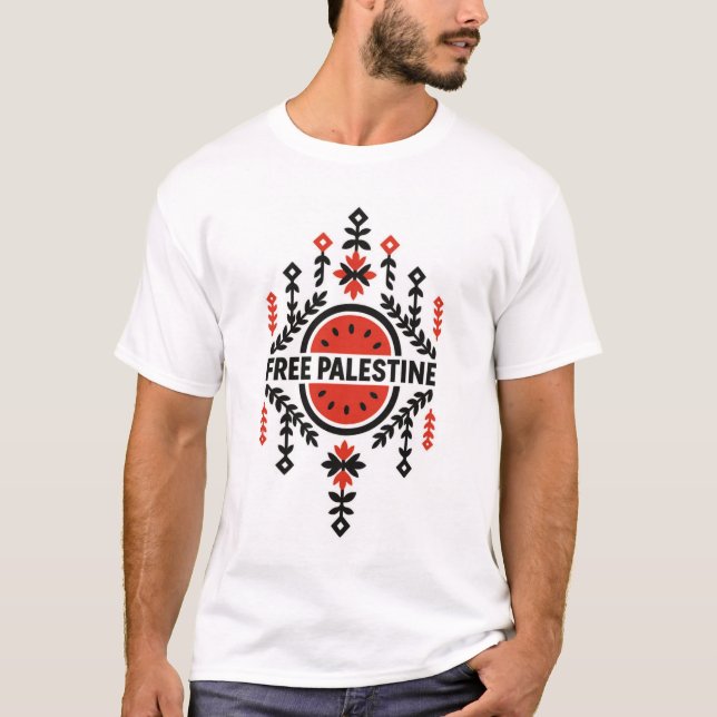 Men's Free Palestine T Shirt (Framsida)