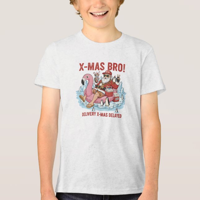 Men's Funny Bro Santa Delivery Delayed Full Zip Ho T Shirt (Framsida)