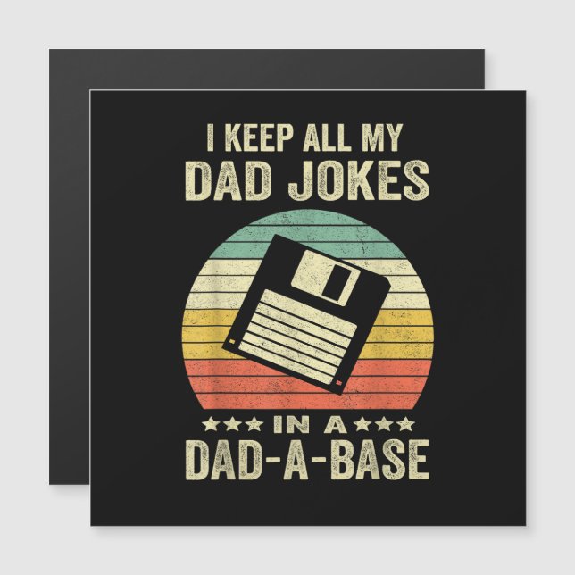Mens Funny dad Jokes in dad-a-Base (Fram/baksida)