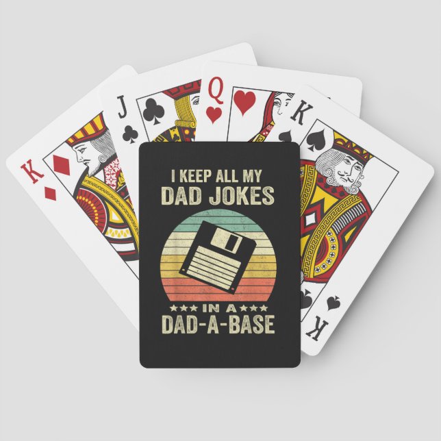 Mens Funny dad Jokes in dad-a-Base Casinokort (Baksidan)