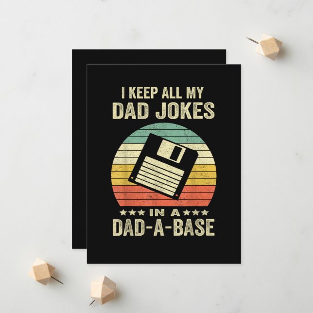 Mens Funny dad Jokes in dad-a-Base Meddelande (Fram/Back In Situ)