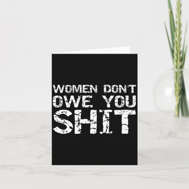 Mens Funny Feminist Quote Feminism Gift Women Don' Kort (Framsida)