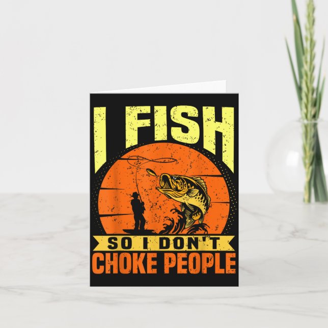 Mens Funny Fishing Quotes Joke Sarcasm  Kort (Framsida)