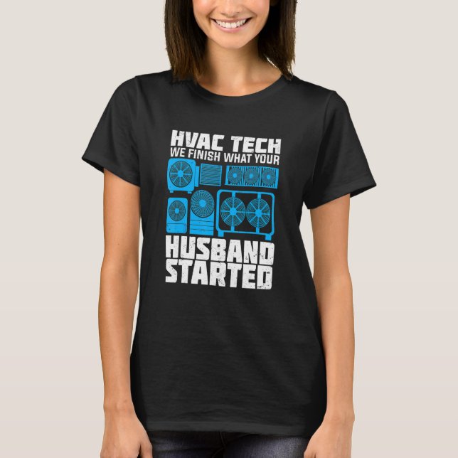 Mens Funny HVAC Design for a HVAC Tech T Shirt (Framsida)